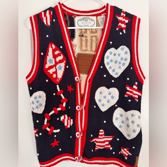 Eagles Eye Jackets & Blazers - Eagle’s Eye Collectibles Festive American Knit Vest Size S